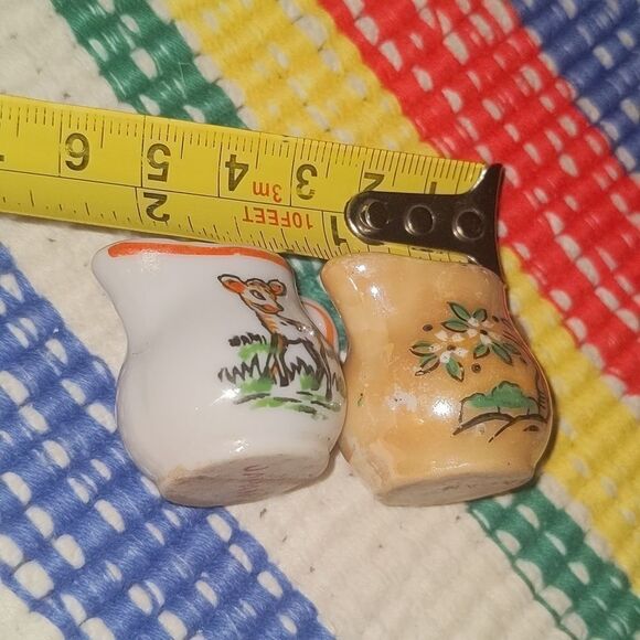 Vintage ceramic deer tree miniature jugs Japan - Picture 8 of 12
